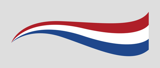Netherlands flag, Dutch flag tricolor curvy design, Netherlands wavy flag