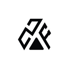 ZF letter logo design on White background.ZF  creative initials letter logo concept.ZF  letter design.
