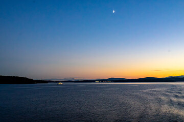 sunset over the sea