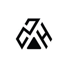 ZH letter logo design on White background. ZH  creative initials letter logo concept.ZH  letter design.
