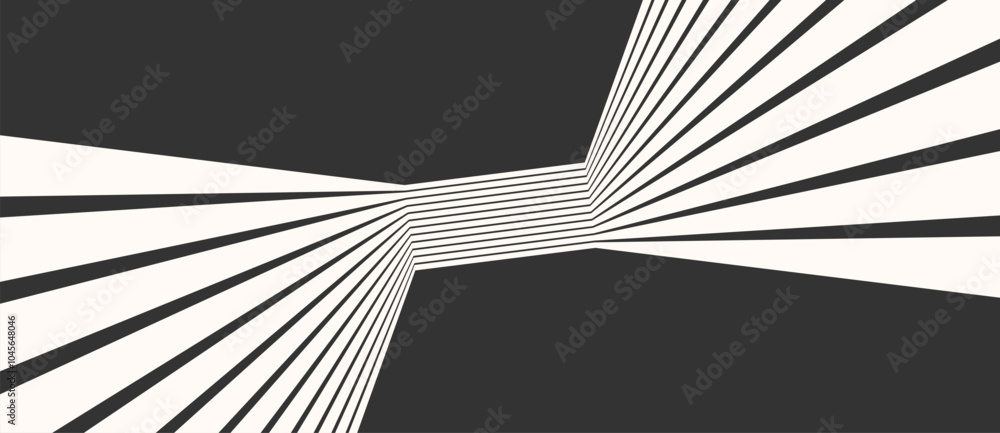 Aufkleber abstract background with zigzag lines. stripes optical art illusion.