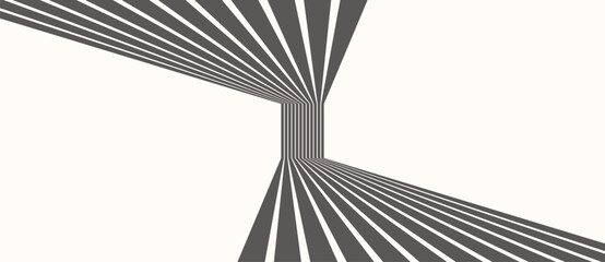 Abstract background with zigzag lines. Stripes optical art illusion.