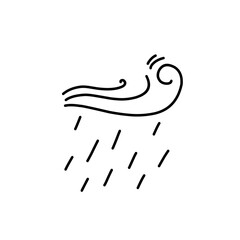 wind and rain icon