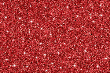 Red glitter background. Red glitter horizontal festive background. File contains layers: background, glitter and sparkles. EPS 10