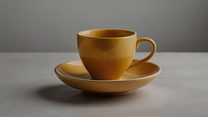 Coffee cup and stylish and modern coffee packaging with or dark brown and a table with a pink background