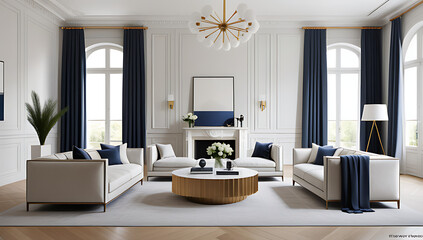 classic french style modern living room interior design features elegant furniture simple decor accents