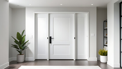 classic white doors feature simple elegance modern home design settings