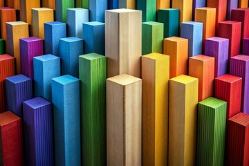 Obraz premium colorful wooden blocks