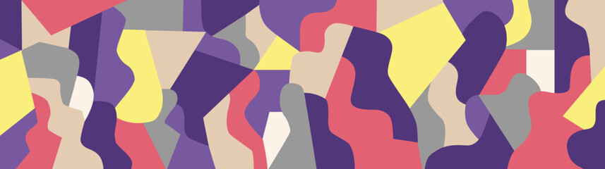  Creative people silhouettes vector background , multicolor illustration design element