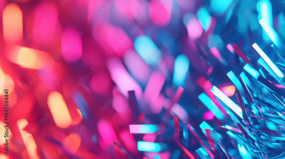 Poster colorful abstract glitter background with vibrant hues and soft bokeh effect.