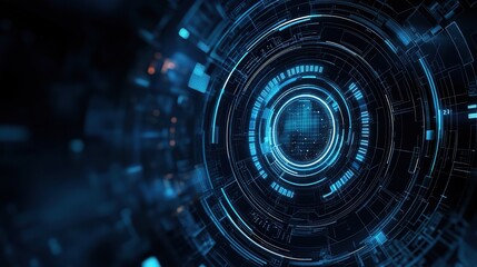 Obraz premium Futuristic Blue Technology Background