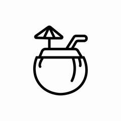 coconut drink icon sign vector