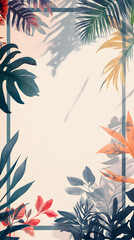 Fototapeta premium Tropical leaf frame