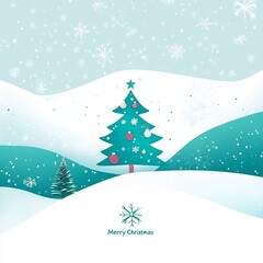 Obraz premium logo on a snowy background minimalist style 2025