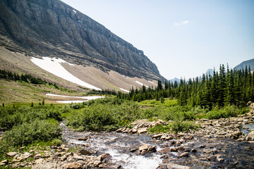 Siyeh bend from the Siyeh Pass Trail at Glacier national park, Montana, USA.