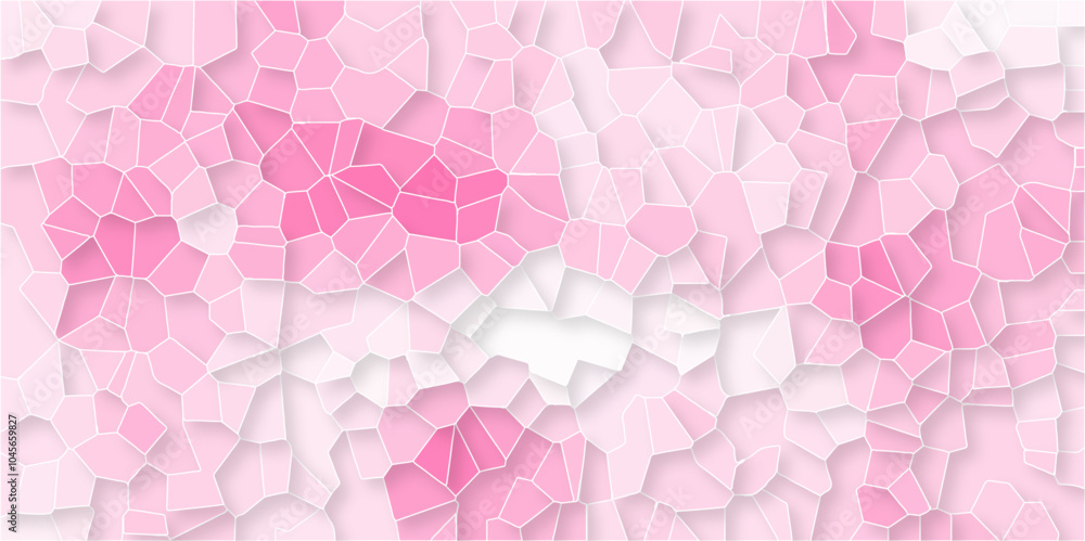 Aufkleber abstract background of crystallized. triangular 3d wall background with tile. rose pink geometric mo