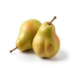 Fresh, Well-lit Concorde Pears Isolated on White Background