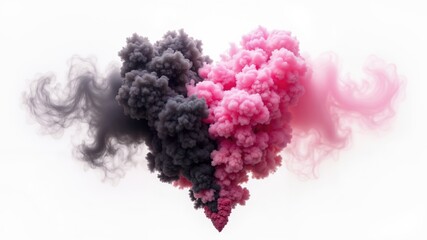 Fototapeta premium blackpink heart from smoke