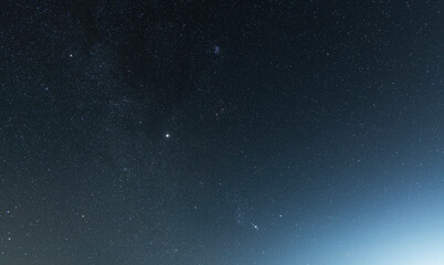 Beautiful starry night sky with bright milky way.Astronomical background.
