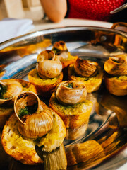 snail dish in a restaurant