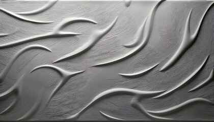 Fototapeta premium Intricate Flowing Abstract Relief with Organic Leaf Inspired Patterns and Curved Textures, Ideal for Elegant Wall Art, Modern Interior Design, and Calming Nature-Inspired Decorative Backdrops