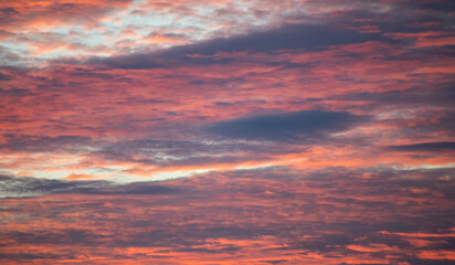 Beautiful bright sunrise in the mountains.