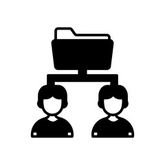 Data Driven Glyph Icon, Vector illustration