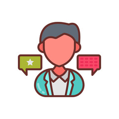 Customer Feedback Filled Icons , Vector illustration