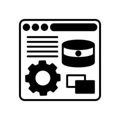 Obraz premium Application Connection Glyph Icon, Vector illustration