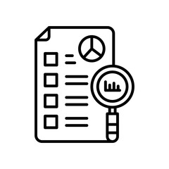 Data Analytics Outline Icon, Vector illustration