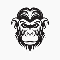 Obraz premium Stylized black monkey face