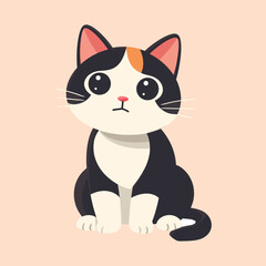 Obraz premium Cute cartoon cat illustration
