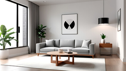 interior model features sofa coffee table computer graphics rendering