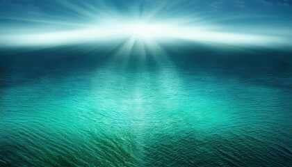 Obraz premium Radiant Burst of Teal Light. Abstract Energy Rays Converging in a Vivid Light Explosion, Perfect for Futuristic Design Concepts, Technology Backgrounds, or Spiritual Enlightenment Themes