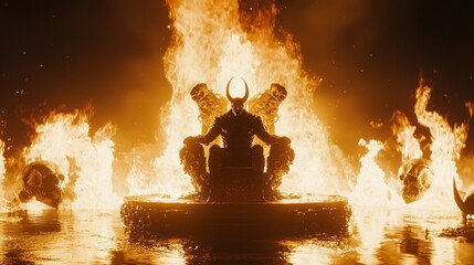 Fiery throne of demonic power