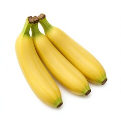 Close-Up of Fresh Dwarf Ladyfinger Bananas Isolated on a White Background