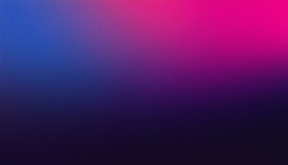 Fototapeta premium Grainy dark gradient background: blue, purple, magenta, pink, black abstract texture.