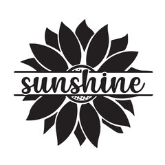 sunshine logo inspirational positive quotes, motivational, typography, lettering design