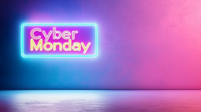 Cyber monday - website banner shopping background 