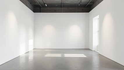 Bright and Spacious Art Gallery Showcasing Minimalist Installations