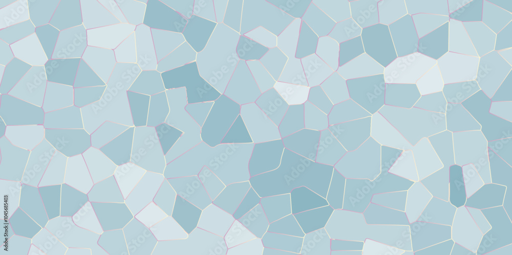 Poster abstract blue broken stained glass background design with colorful line. geometric polygonal backgro