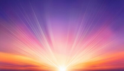 Obraz premium Radiant Sunrise Horizon. Abstract Sun Rays Bursting into Vibrant Sky for Themes of New Beginnings, Hope, and Inspiration in Nature, Business Growth, or Spiritual Awakening Visual Concepts