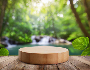 Cosmetic product promotion stand mock up banner, Graphic Resources for 3d Rendering Mockup background.	
