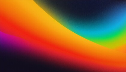 Grainy, vibrant gradient background with glowing abstract shapes in yellow, green, orange, and blue.