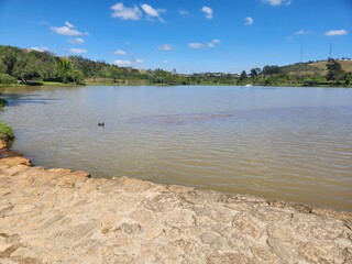 sunny day on a lake in Brazil