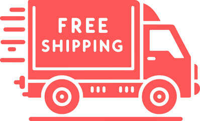 Free Shipping Truck icon Design