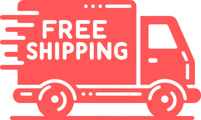 Free Shipping Truck icon Design