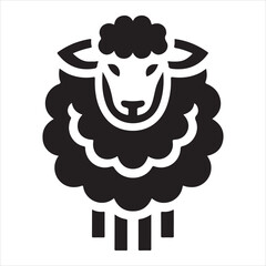 Shadowy Sheep Graphic Symbol of Style Onyx Ovine Symbol with a Unique Sheep Design