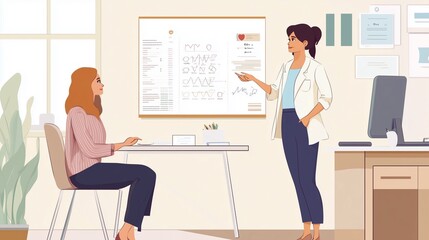 two women at work in the office