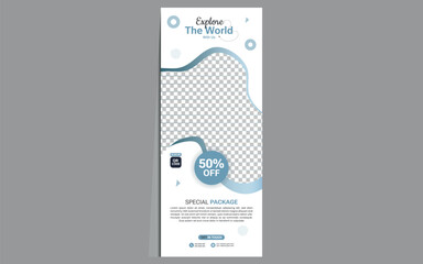 Roll up design . Travel agency roll up design.